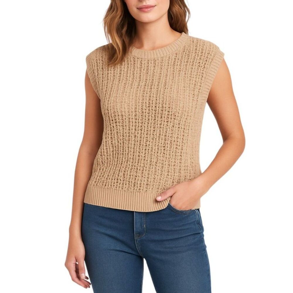 Sonoma Life + Style Open Knit Sleeveless Sweater | Size M